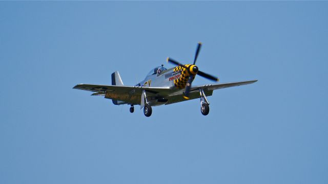 North American P-51 Mustang (N723FH) - Flying Heritage Collections North American P-51D (#44-72364) on final to Rwy 16R on 7/21/14.