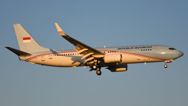 Boeing 737-800 (A001) - Arriving at Hamburg on 2017-07-06 for G20 Summit