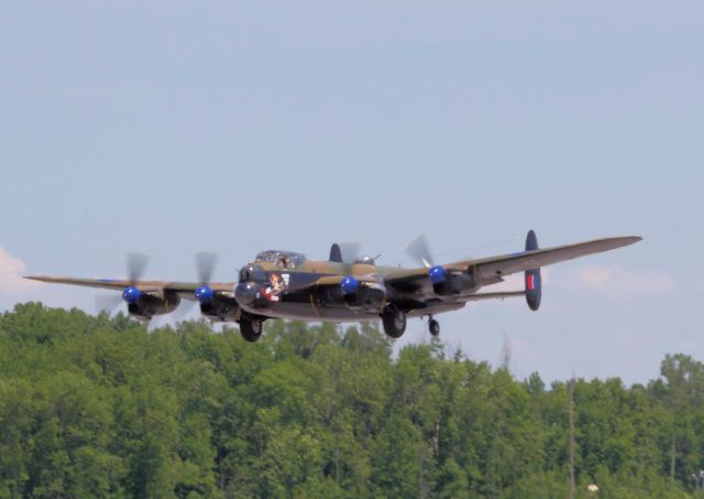 Avro 683 Lancaster (C-GVRA) - In the temporary colors of Lady Orcid on the port side only.