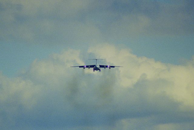 Lockheed C-141 Starlifter — - On final to McGuire Air Force Base.  November 1999.