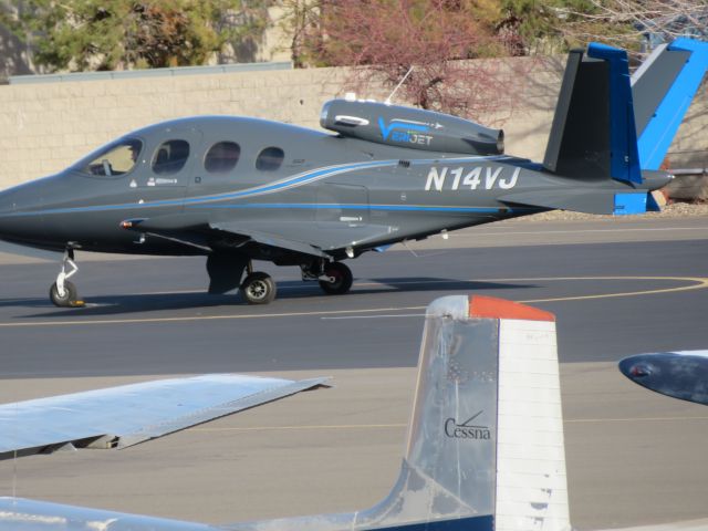 Cirrus Vision SF50 (N14VJ) - Saw this plane fly over my house. I quickly drove to the airport to see what it was. This was my first time seeing a Cirrus SF50 Vision Jet.