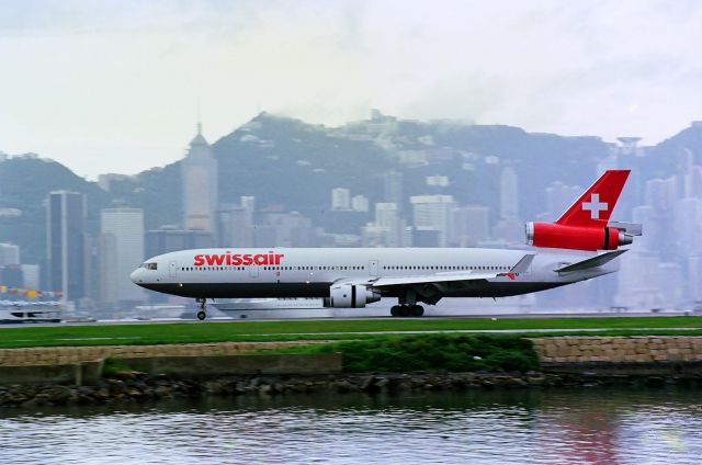 Boeing MD-11 (HB-IWM) - taking at Hong Kong Kai Tak International Airport in 1997