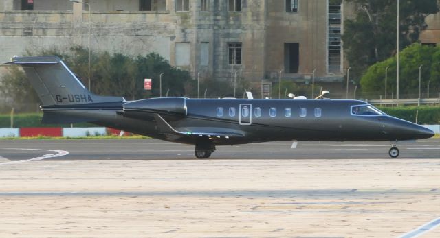 Bombardier Learjet 75 (G-USHA) - On Apron9 taxiing out for dep RW13