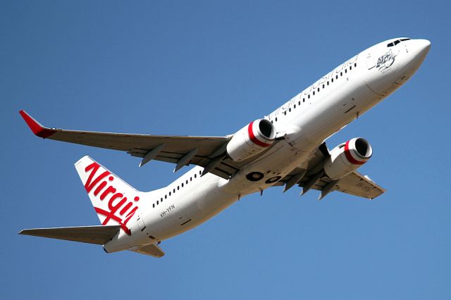 Boeing 737-800 (VH-YFN) - Virgin Boeing 737 departing Adelaide on the 2/11/2014 Photograph taken with a Canon 550d and a Canon 300mm Lens