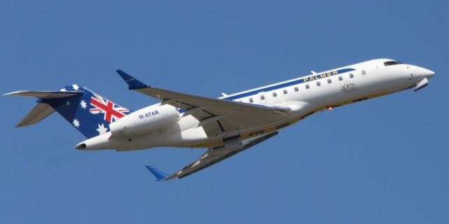 Bombardier Global Express (M-ATAR) - 27 Oct 2014br /Clive Palmers Bombardier departing for Maroochydore (YBSU)