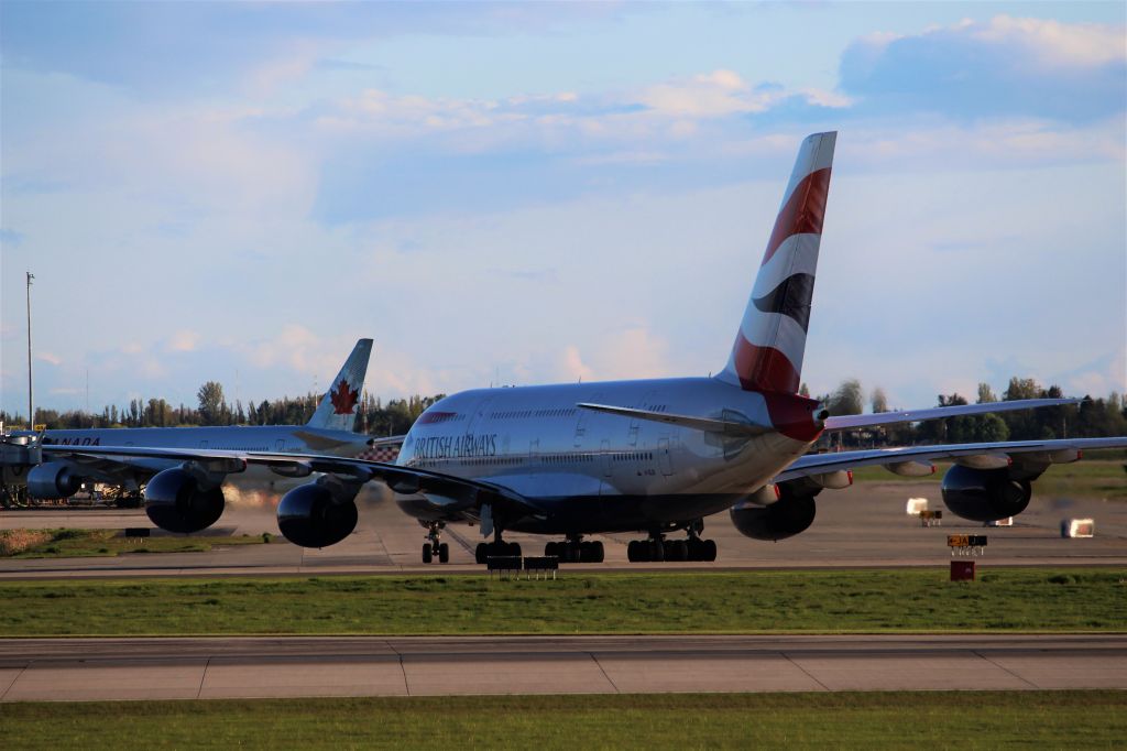 Airbus A380-800 (G-XLEI) - Summer service for BA A380 is back at YVR.
