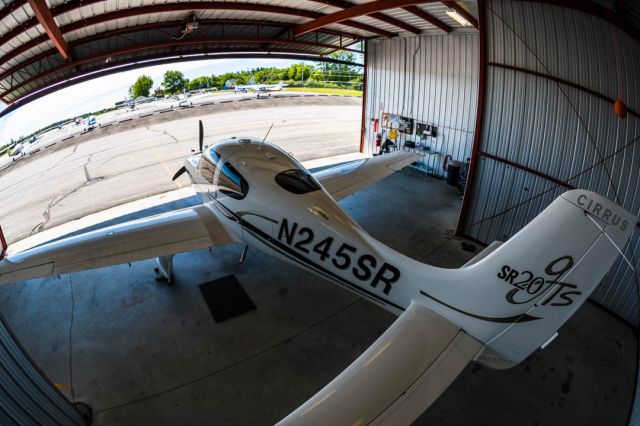 Cirrus SR-20 (N245SR) - In the hangar.