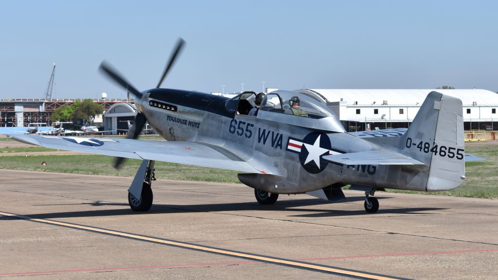 North American P-51 Mustang (N551CF) - TF-51D 44-84655, belongs to the Collings Foundation, part of the Wings of Freedom Tour 2018 at the Frontiers of Flight Museum at Love Field, Dallas.