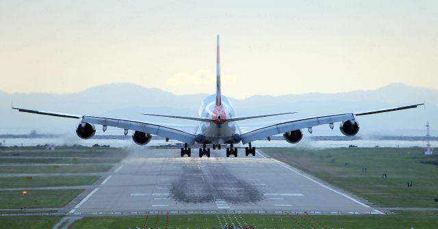 Airbus A380-800 (G-XLEH) - BA85 about to touch down on 26R