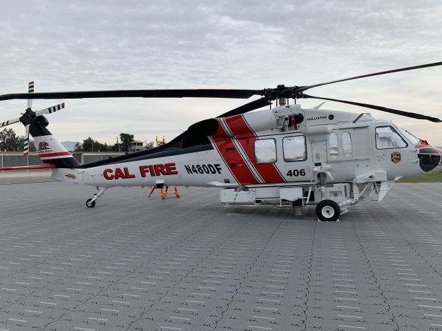 N480DF — - First day on the ground at its new base in Hollister, CA