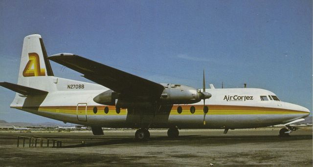 FAIRCHILD HILLER FH-227 (N2708B) - scanned from postcardbr /air cortez