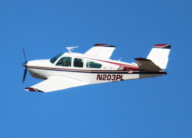 Beechcraft 35 Bonanza (N203PL) - 1976 Beech V35B At Downtown Shreveport.