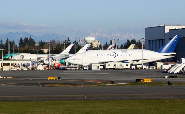 Boeing Dreamlifter (N747BC) - Boeing Large Cargo Freighter N747BC at Paine Field March 29, 2013.