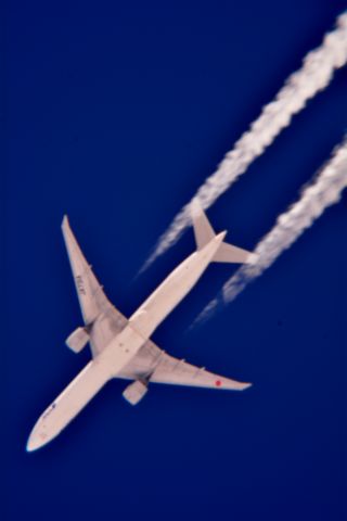 BOEING 747-300 (JA731A) - All Nippon 1 Washington Dulles to Narita Intl over Cleveland 30,000 ft 02-20-15