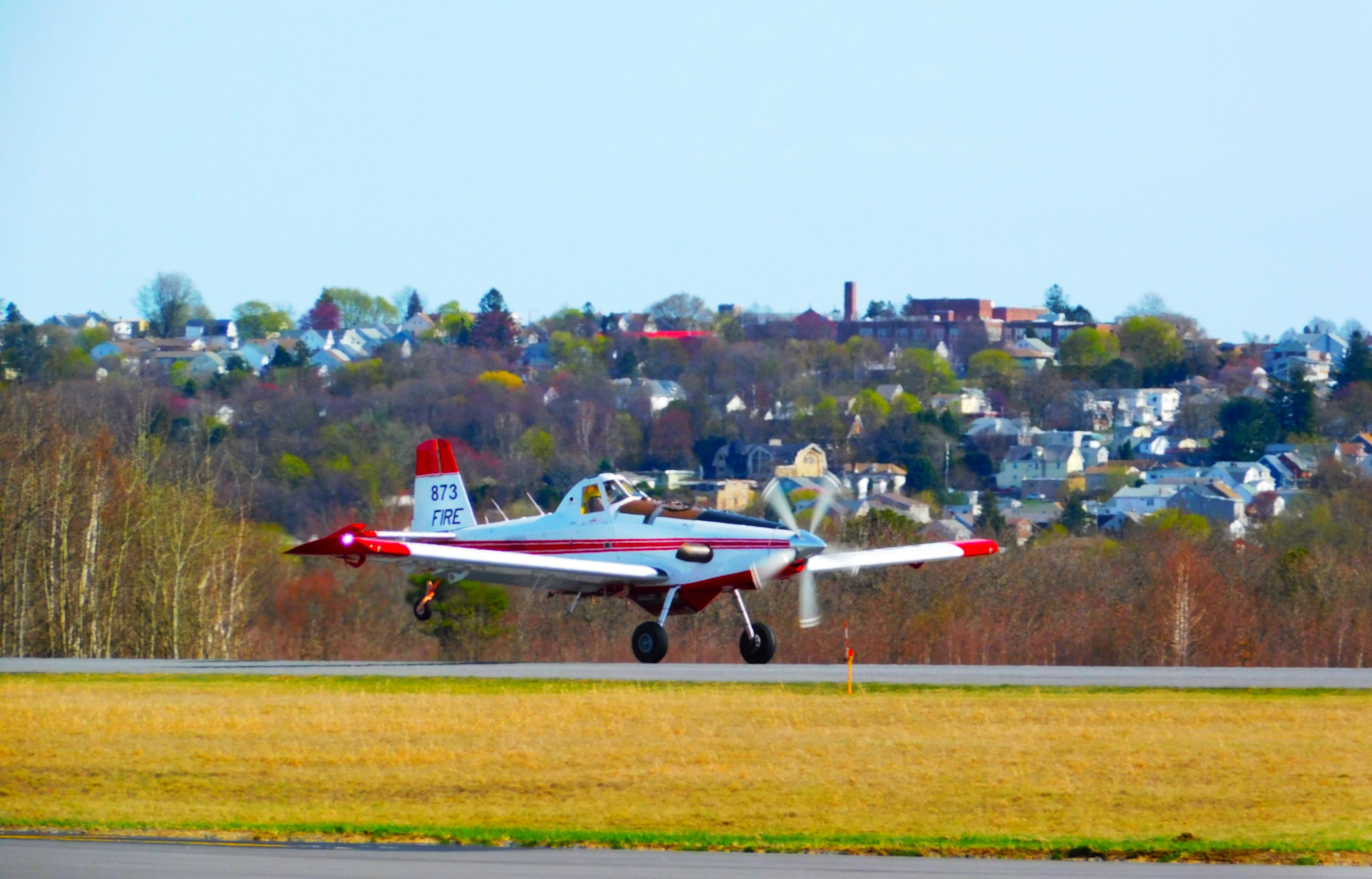 Air Tractor AT-802 (N173TA) - 1 of 2 air tankers from mid state at hazleton for a load and return for a fire in Jim Thorpe