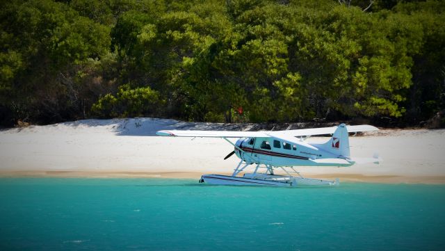 De Havilland Canada DHC-2 Mk1 Beaver (VH-AWI) - Air Whitsundays India at world famous Whitehaven beach, Qld.