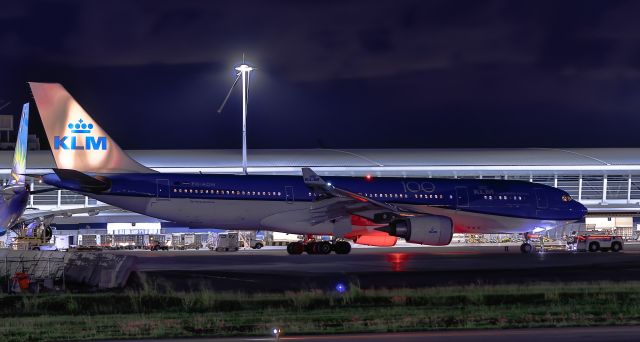 Airbus A330-200 (PH-AOM) - KLM PH-AON just after push back from the gates at St Maarten. and ready for a direct flight to Amsterdam Holland.