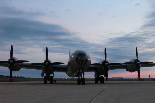 Boeing B-29 Superfortress (N529B) - In the Pre-Dawn Light at Appleton international.