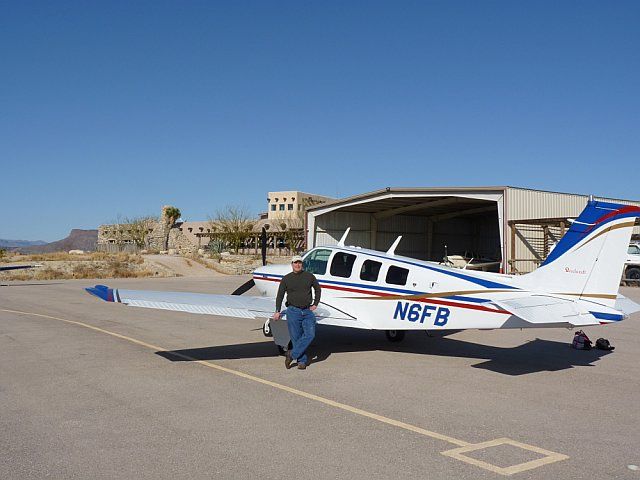 Beechcraft Bonanza (36) (N6FB) - Getting ready to depart from Lajitas in the Big Bend Area