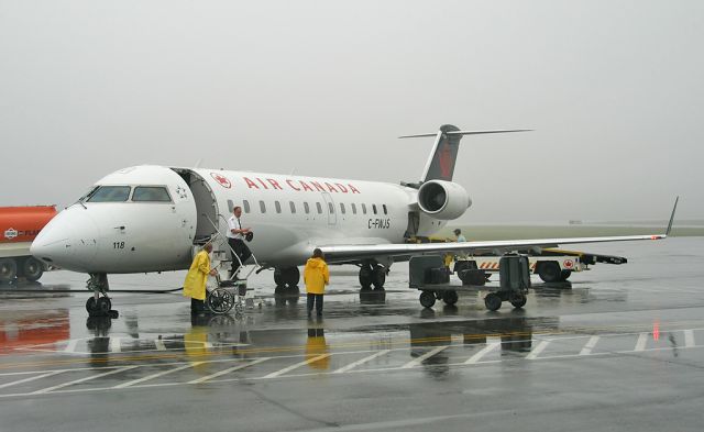 C-FWJS — - Last flight in...note the fog toward the runway.