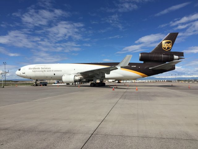 Boeing MD-11 (N258UP) - Rare sight at DIA