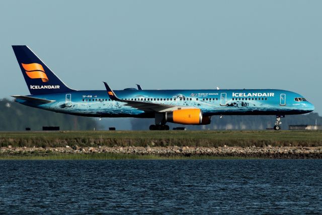 Boeing 757-200 (TF-FIR) - 'Iceair 630' arriving from Reykjavik.  Icelandair's '80 Years of Aviation' special livery celebrated it's 80th birthday in 2017. Plane is named  'Vatnajökull' and pictures the Vatnajökull glacier.