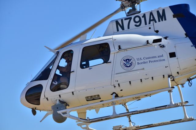 Eurocopter AS-350 AStar (N791AM) - Department of Homeland Security / U.S. Customs and Border Protection - Eurocopter AS350 AStar.br /Taking off to begin a border security mission near Ajo, Arizona.