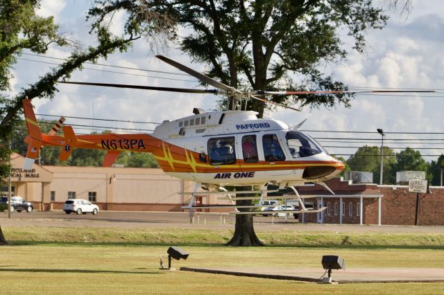 Bell 407 (N613PA) - Pafford Air One Delta leaving Bolivar Medical Center 