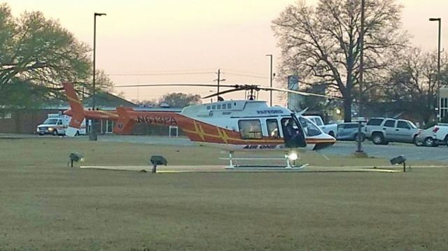 Bell 407 (N613PA) - Pafford Air One Delta getting ready to leave Bolivar Medical Center. Taken by my friend