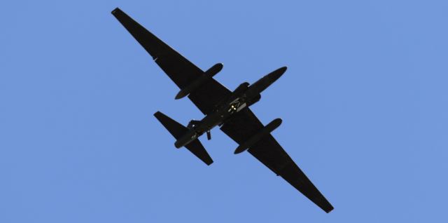 Lockheed ER-2 (80-1069) - Lockheed U-2S "Dragon Lady" ... Wheels down and speedbrakes deployed.br /80-1069 (ex N708NA while assigned to National Aeronautics and Space Administration as NASA 708 --- see ** below)br /99th RS (Recon Squadron)br /9th RW (Recon Wing)br /Beale AFB, CAbr /br /History .....br /1980 ..... From Lockheed as a TR-1A (Tactical Recon) and delivered to USAF as 80-1069.br /1983 .... Damaged by collision with vehicle at RAF Alconbury. Repaired.br /** 1988 .. Released to NASA (Ames Research Center) for conversion to ER-2; assigned to Moffett Field, CA. Painted white, registered N708NA; IDed as NASA 708.br /1996 ..... Recalled by USAF to replace a w/o U2. Sent for conversion.br /1997 ..... Converted to U-2S, repainted back to black*, and returned to USAF as 80-1069.br /br /* At its appearance at Wings Over Solano 2022, there were numerous places where the black paint had peeled off and white was showing.  It was that situation that prompted me to research the history of 80-1069 which resulted in my discovering that it had been painted white while it was assigned TDY to NASA.