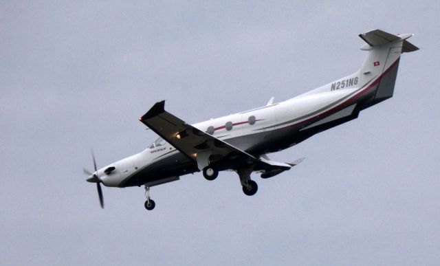 Pilatus PC-12 (N251NG) - On final is this 2010 Pilatus PC-12/47E in the Autumn of 2019.