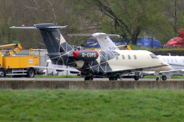 Pilatus PC-24 (D-COPS) - Platoon Aviation Pilatus PC-24 parked on the ramp on 9-Apr-24 after arriving the previous day from LFMN as PTN224.