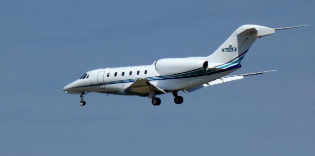 Cessna Citation X (N750EC) - On final is this 2002 Cessna Citation 750 in the  Spring of 2021.