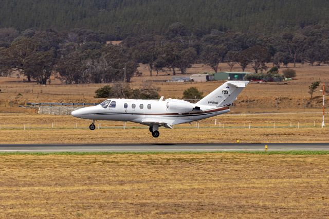 Cessna Citation CJ1 (VH-RMB) - Agair (VH-RMB) Cessna 525 CitationJet CJ1 landing at Canberra Airport as Birddog 123.