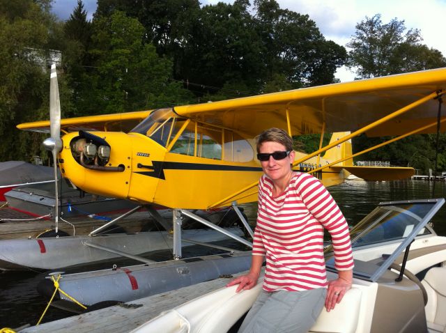 Piper L-21 Super Cub (N331JM) - On the Candlewood Lake at Danbury CT.