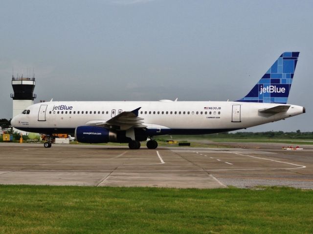 Airbus A320 (N630JB) - Honk if you love blue!