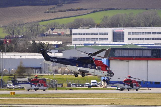 TUSAS Cougar (G-PUMA) - CHC Scotia Eurocopter AS-332L2 Super Puma G-PUMA in Aberdeen Heliport