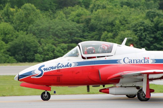 — — - Canadian Snowbirds at KHKY.  Thanks for the visit! Stay safe guys.br /Canadair CT-114 Tutor