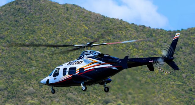 Bell 430 (N522MV) - Chopper N522MV seen departing TNCM St Maarten from the helipad.