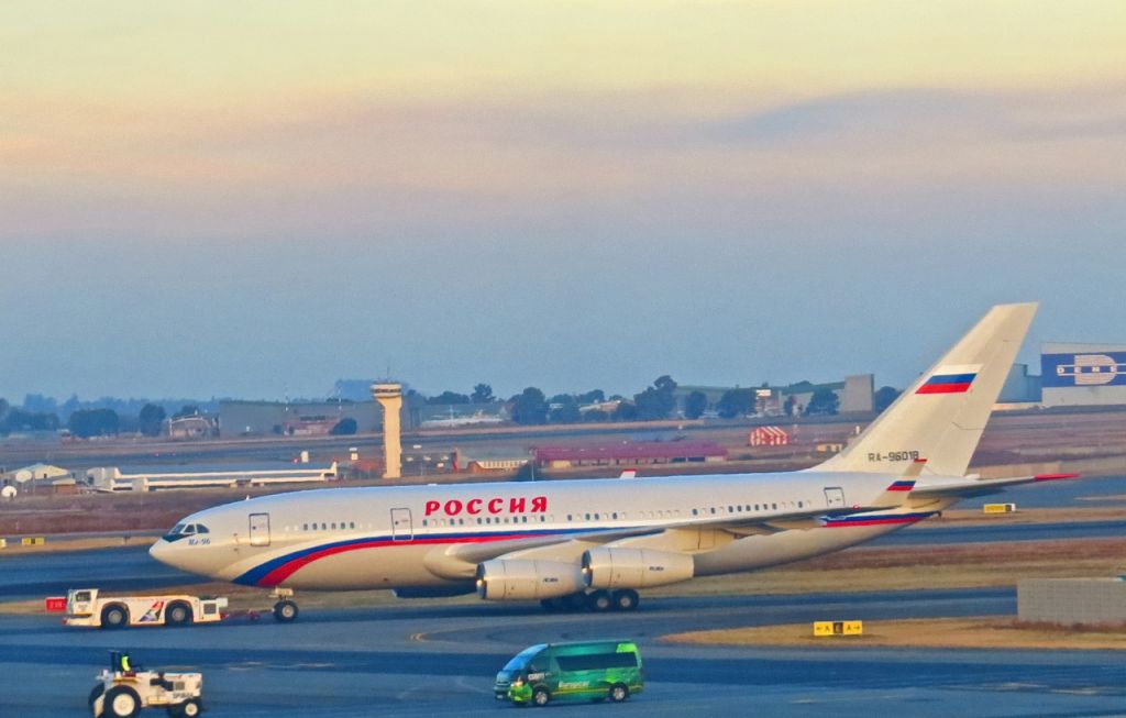 Ilyushin Il-96 (RA-96018) - Taken from inside the terminal, windows were not very clean, that's why it isn't as sharp as I'd like it to be.