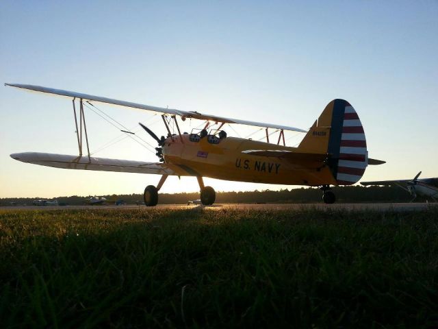 Boeing PT-17 Kaydet (N4428N) - Early morning flight for the Stearman at the Thomasville Fly-in!