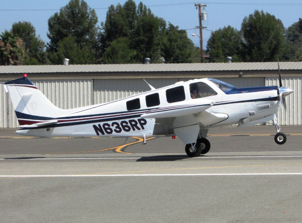 Beechcraft Bonanza (36) (N636RP) - Taking off from RWY 6