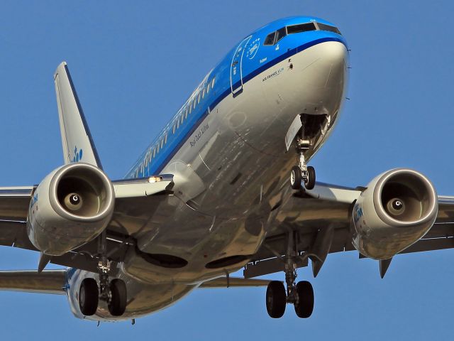 Boeing 737-700 (PH-BGK) - Landing 27L.View from Hatton Cross ,southern Perimeter Rd.