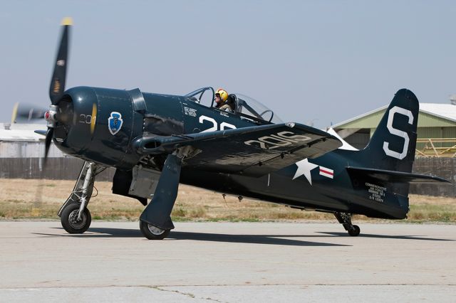 N7825C — - The Commemorative Air Forces Grumman F8F-2P Bearcat taxis out @ KCNO. What a beautiful brute.