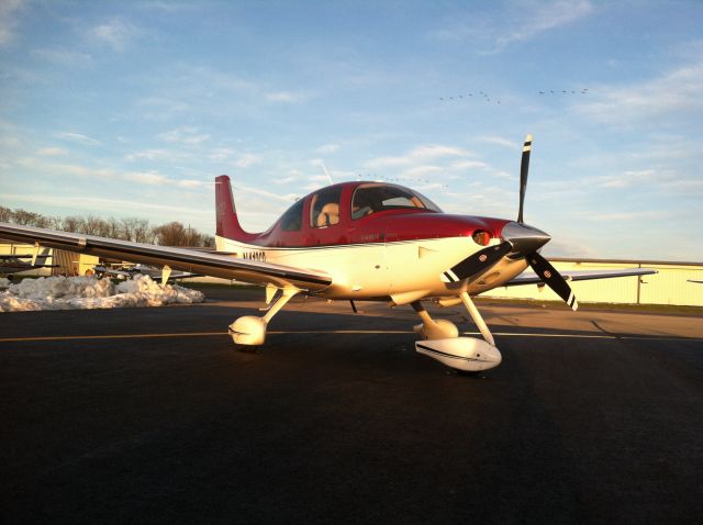 Cirrus SR-22 (N412CP) - On the ramp at the Greene County Regional Airport (i19)