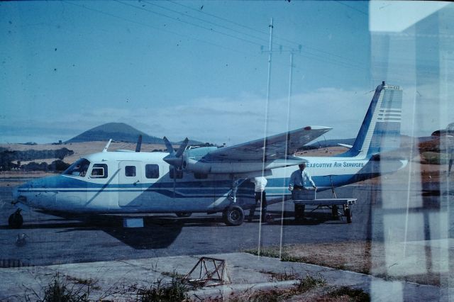 Aero U-9 Commander 680 Super (VH-EXZ) - Executive Air Services Grand Commander operating a flight for Ansett before taking over the Launceston and Essendon to Flinders flights in their own right a few months later. 4 daily LT-FLI and once daily EN-FLI, circa 1975