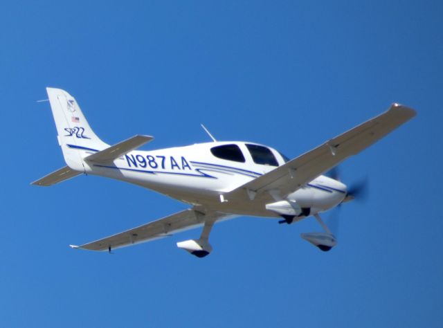 Cirrus SR-22 (N987AA) - 2003 just after take off, spring 2021.