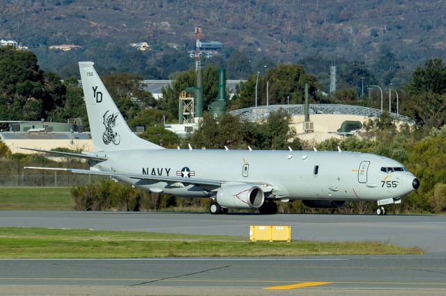 Boeing P-8 Poseidon (16-8755) - Boeing P-8A Poseidon msn 42251-4609, B737-8FV. US Navy 168755 code YD Sqn VP-4, departs off rwy 03 YPPH 03 August 2024