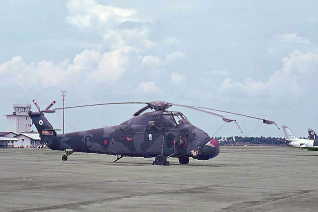 WESTLAND WS-58 Wessex (C) - Westland Wessex HC2 RAF serial  XS675 code C, Butterworth (WMKB) mid 1970s.