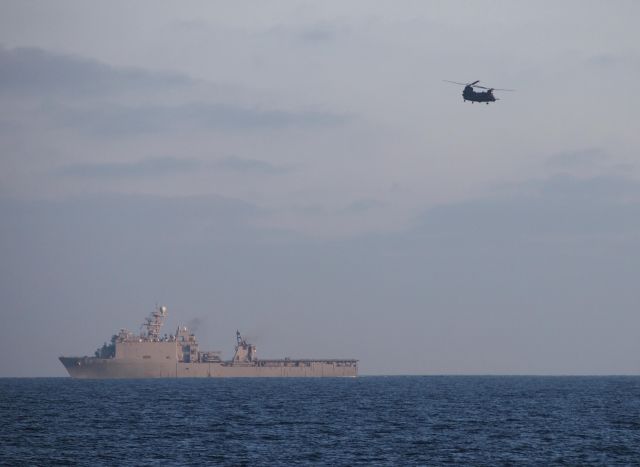 — — - Evening exercise near San Clemente Island, CA